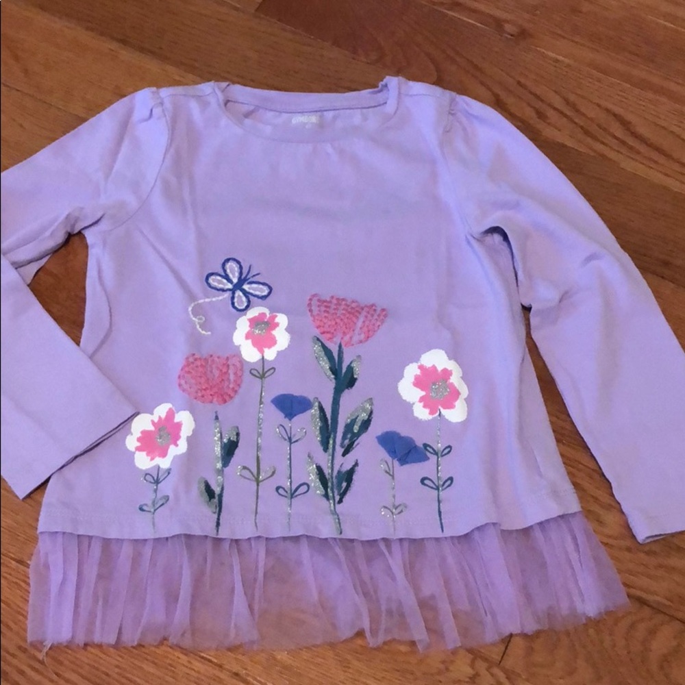 Gymboree, girly purple long sleeve top, size 5T